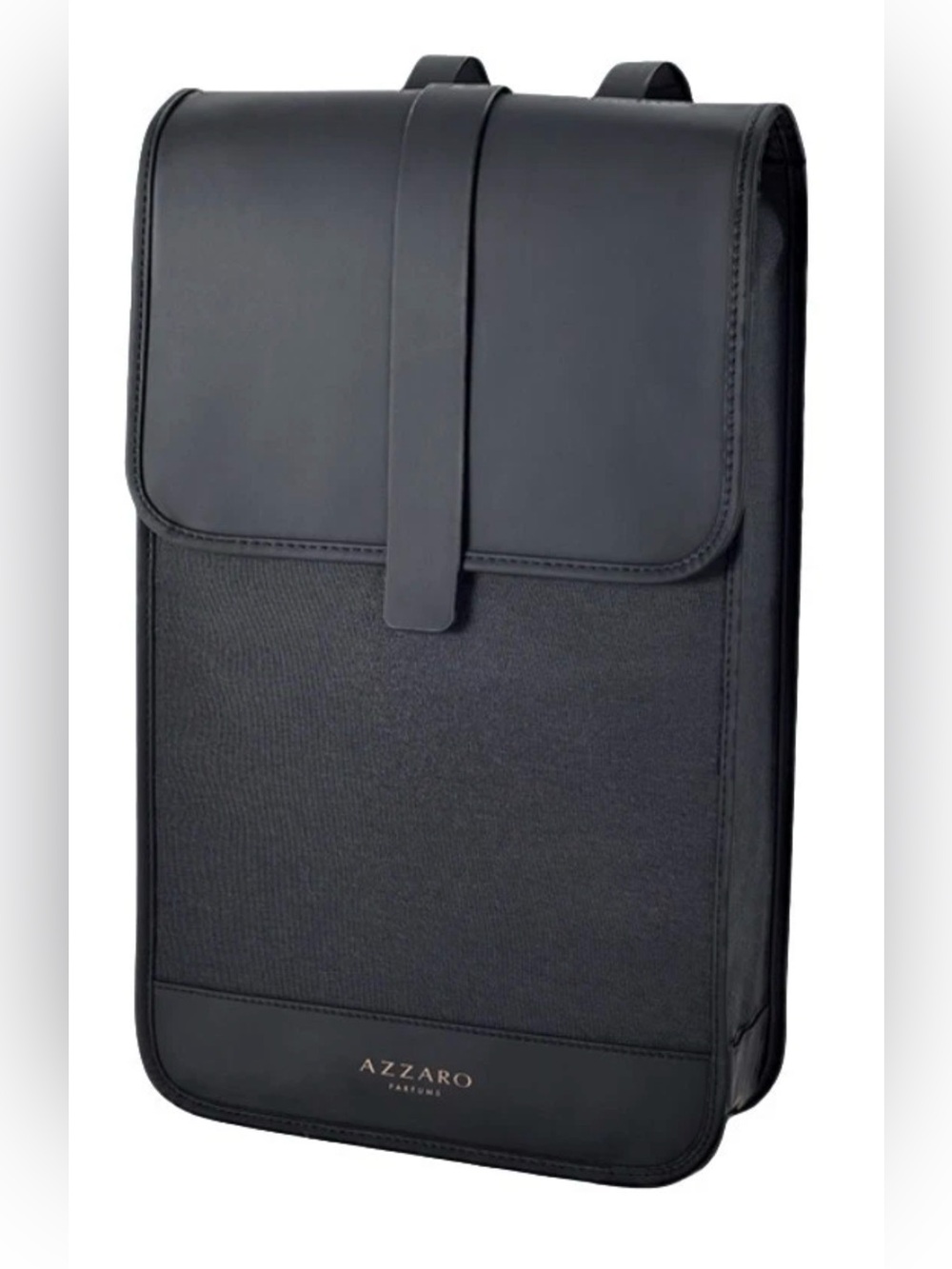 AZZARO PARFUMS GOLD LOGO BLACK SPORT TRAVEL BACKPACK LIMITED EDITION EXCLUSIVE